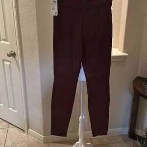 Marc Cain Women's Size N3 Extra High Rise Jeggings Deep Burgundy Red Dress Pant